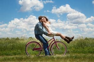 Balade à vélo en couple