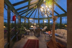 Terrasse d’intérieur illuminé