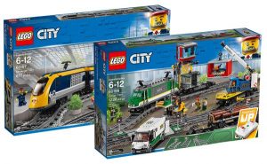 Trains Lego, les deux boites